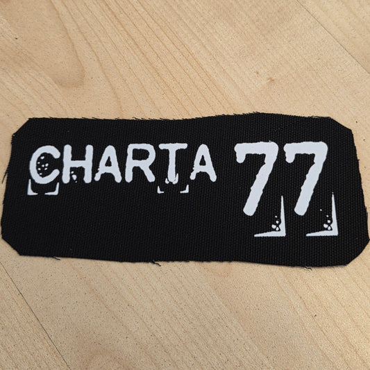 Charta 77 - Nya loggan (vit) (tygpatch)